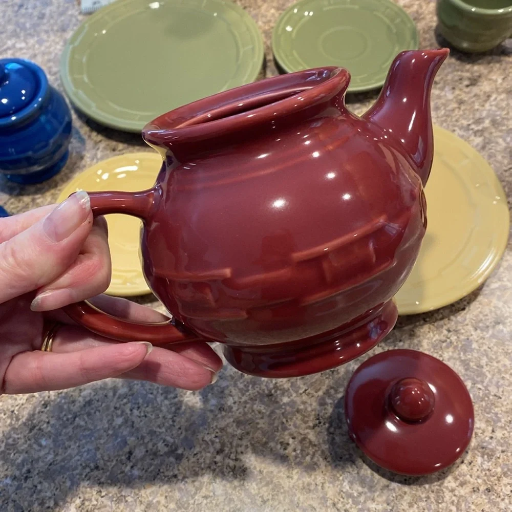 Longaberger Woven Traditions Childs Tea Party Set Item 31627 Pottery